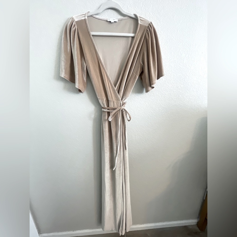 Baltic Born velvet wrap dress
